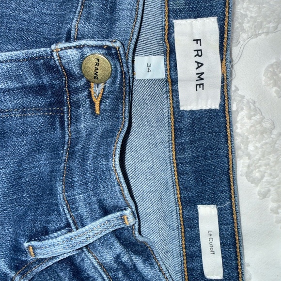 Frame Denim Women's Cutoff Jean Shorts with Unique Design on the sides - Picture 6 of 6